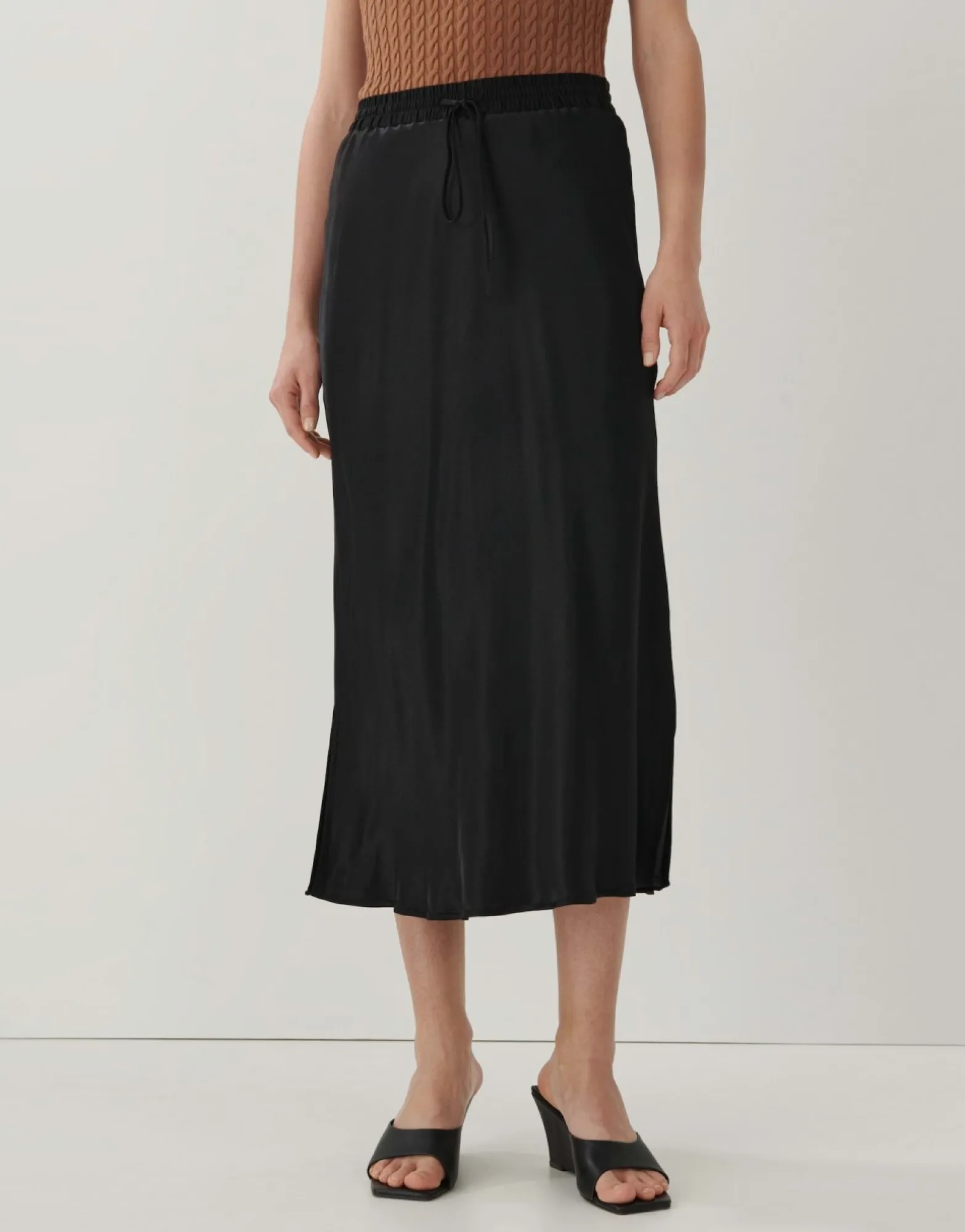 Flash Sale someday Fashion Satijnen Rok Oflow Uni Black