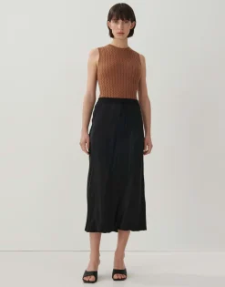 Flash Sale someday Fashion Satijnen Rok Oflow Uni Black