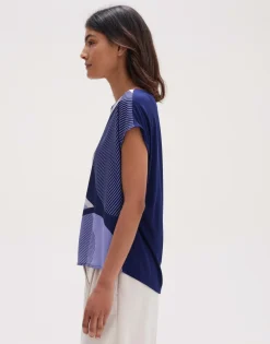 Shop someday Fashion Shirt Met Print Sadoli Print Blue Hour