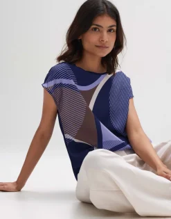 Shop someday Fashion Shirt Met Print Sadoli Print Blue Hour