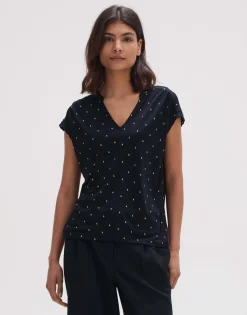 Discount someday Fashion Shirt Met Print Sandi Dotsy Black