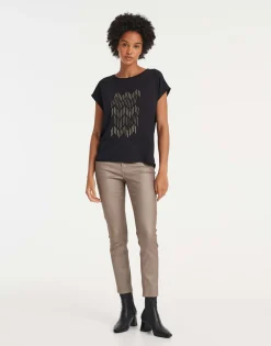 Shop someday Fashion Shirt Met Print Setro Print Black