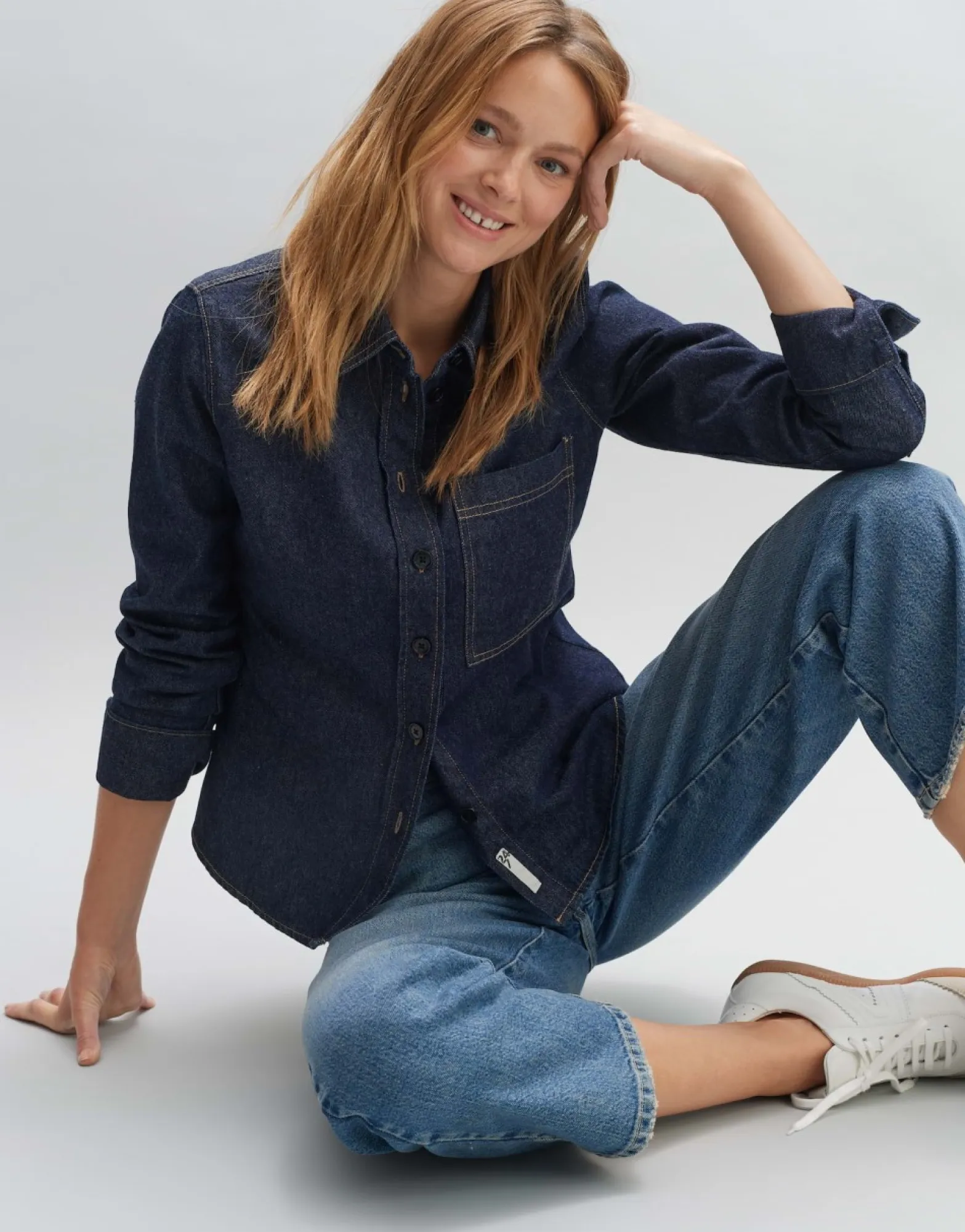 Best Sale someday Fashion Spijkerblouse Famalia Washed Night Blue