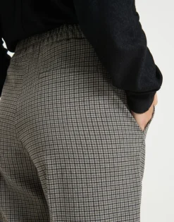 Online someday Fashion Stoffen Broek Maikito Check Hazy Fog Melange