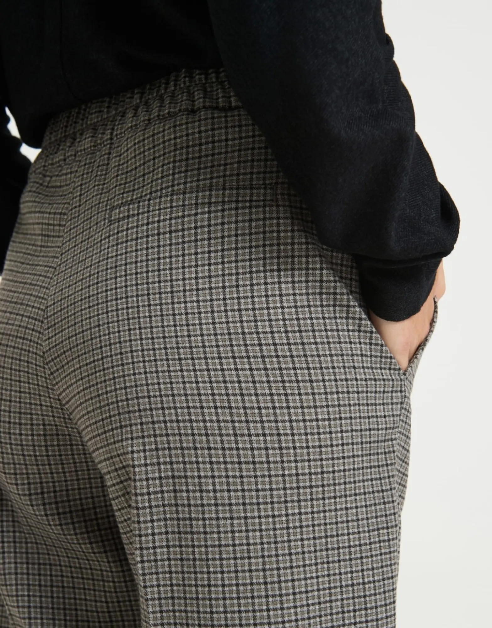 Online someday Fashion Stoffen Broek Maikito Check Hazy Fog Melange