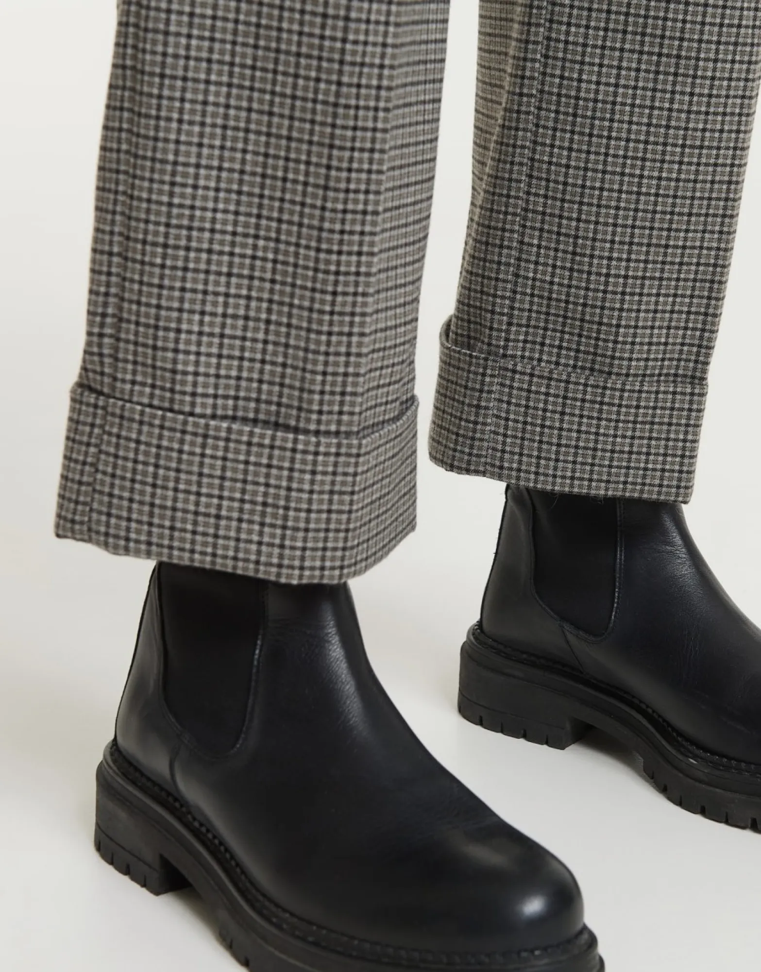 Online someday Fashion Stoffen Broek Maikito Check Hazy Fog Melange