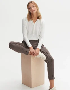 Sale someday Fashion Stoffen Broek Melina Track Sandalwood