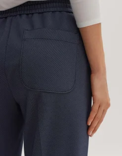 Outlet someday Fashion Stoffen Broek Melvy Cuff Dark Coal Blue