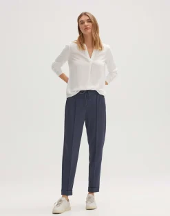 Outlet someday Fashion Stoffen Broek Melvy Cuff Dark Coal Blue