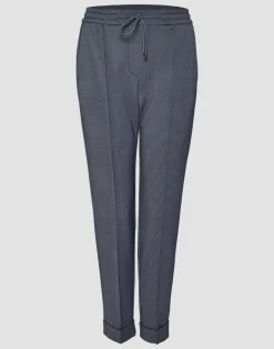 Outlet someday Fashion Stoffen Broek Melvy Cuff Dark Coal Blue