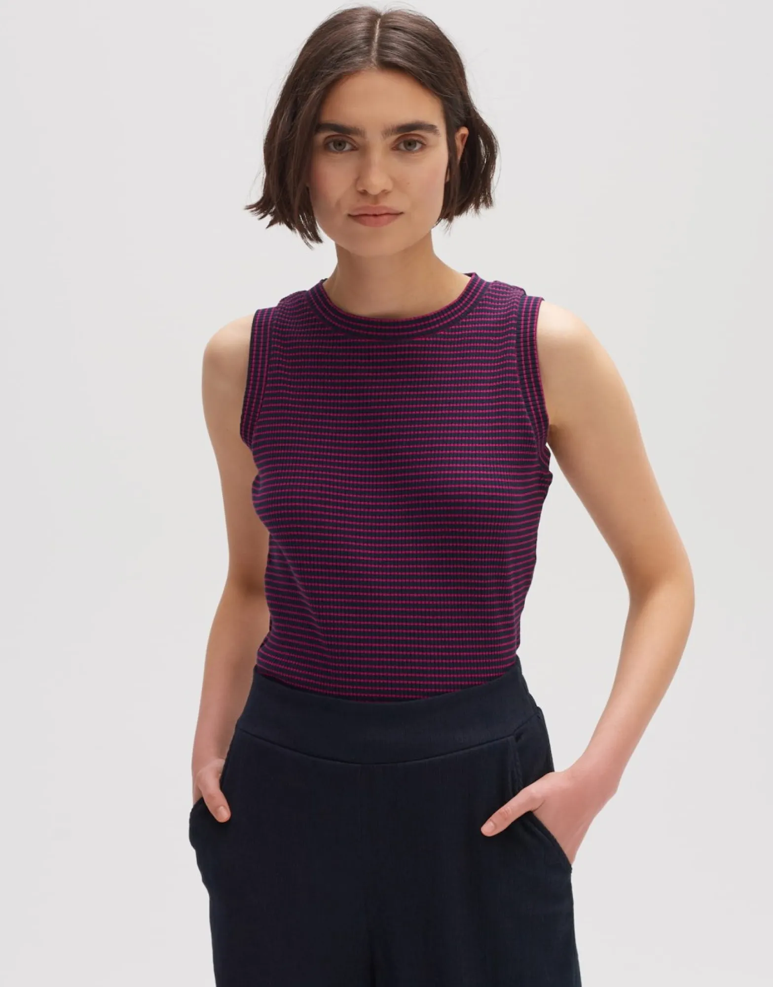 Hot someday Fashion Tanktop Indrany Fine Stripe Coal Blue