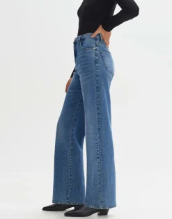 Hot someday Fashion Wide Jeans Mivy Heavy Blue