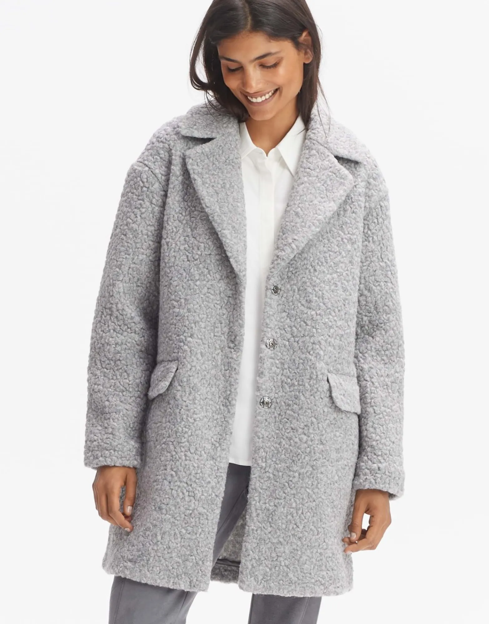 Outlet someday Fashion Wollen Mantel Hiromi Hazy Fog Melange