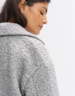 Outlet someday Fashion Wollen Mantel Hiromi Hazy Fog Melange