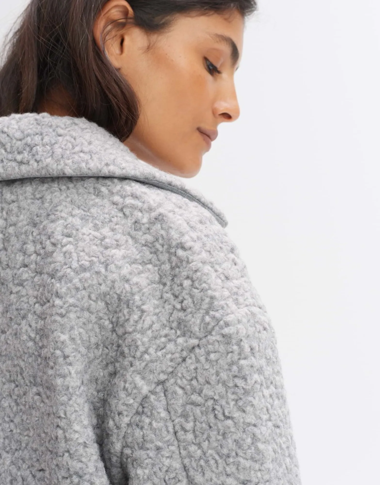 Outlet someday Fashion Wollen Mantel Hiromi Hazy Fog Melange