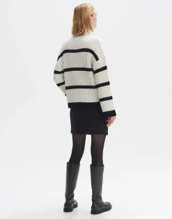 Store someday Fashion Wollen Trui Pory Stripe Milk